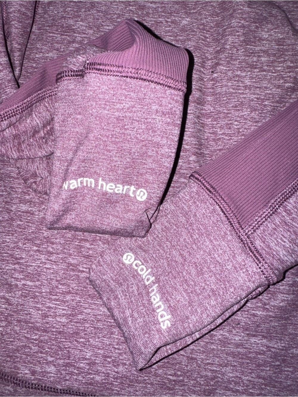 Lululemon Base Runner Half Zip Cold Hands Warm Heart Bordeaux Plum Sz 6 - Picture 4 of 13